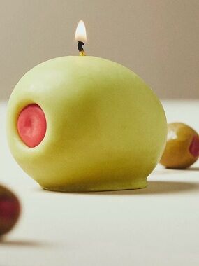 NEW Anthropologie Olive Green Candle